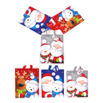 3Pk Large Friends Of Santa Printed Bag, 4 Designs