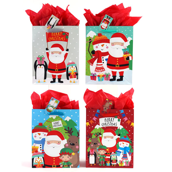 Super Giant Santa'S Party Printed Bag, 4 Designs