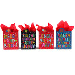 Medium Santa'S Typography Printed Bag, 4 Designs