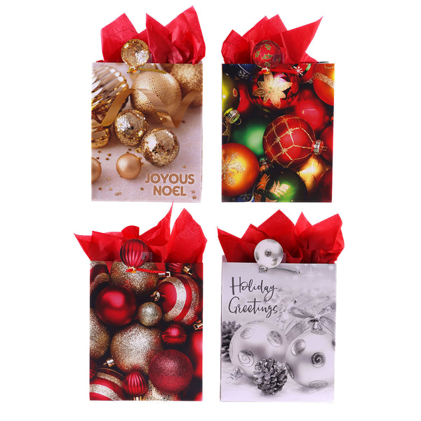 Small Photo Christmas Ornaments Printed Bag, 4 Designs