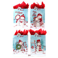 Small Large Sweet Peppermint Snowman Printed Bag, 4 Designs
