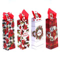 Bottle Farmhouse Poinsettia Printed Bag, 4 Designs