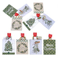 3Pk Large Green Plaid Christmas Printed Bag, 4 Designs