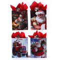 Medium Santa Is On  The Way Printed Bag, 4 Designs
