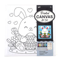 11Pc Printed Easter Bunny Holding Egg Canvas Art Set