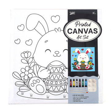 11Pc Printed Easter Bunny Holding Egg Canvas Art Set