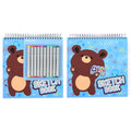 100 Sheet Gaming Bear Sketch Book With Hot Stamping & 10Ct Dual Tip Alcohol Markers 12" X 12