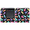 100 Sheet Fashion Sneakers Sketch Book With Hot Stamp & 10Ct Dual Tip Alcohol Markers 12" X 12