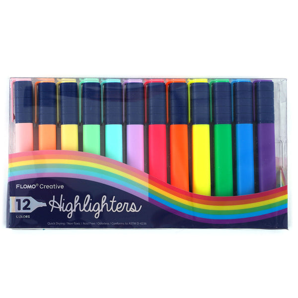 12Ct Pastel And Fluorescent Highlighters
