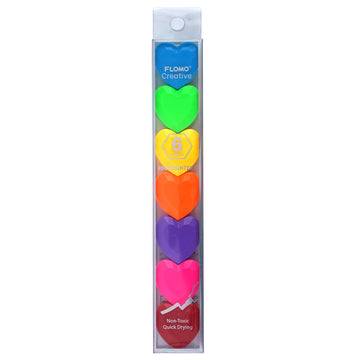 6Ct Stacked Hearts Fluorescent Highlighters