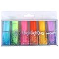 6Ct Nail Polish With Star Confetti Fluorescent Highlighters