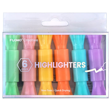 6Ct Wrapped Candy Pastel Highlighters