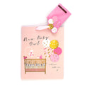 Large Surprise Baby Pink Crib, Glitter, Gold Elite Bag, 2 Side Hot Stamp Treatment & Tissue