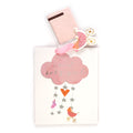 Large Sweet Baby Cloud Pink Gold Elite Bag, 2 Side Hot Stamp Treatment & Tissue