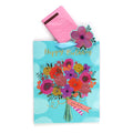 Large Birthday Bouquet Gold Elite Bag, 2 Side Hot Stamp Treatment & Tissue