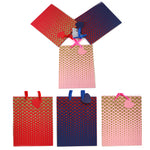 3Pk Large Glitter Hearts On Matte Gift Bags