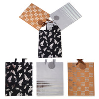3Pk Large Hot Stamp Geo Box-Abstract-Stripe Gift Bags