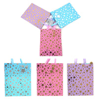 3Pk Large Gift Bags - Hot Stamp On Matte - Star Spectacular, 3 Colors
