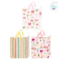 3Pk Large Hot Stamping Gift Bags, Parisian Bows & Stripes, 3 Designs