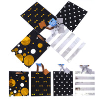 3Pk Large Dots & Stripes Party Gift Bag, Hot Stamp, 4 Designs
