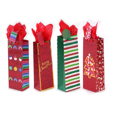 Bottle Christmas Makes You Happy Hot Stamp Bag, 4 Designs