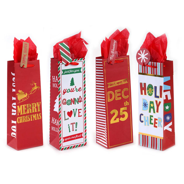 Bottle Cheers For Christmas! Hot Stamp Bag, 4 Designs