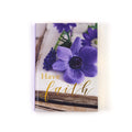 160Sht/320 Pages Book Bound Journal, Religious Have Faith Purple Floral, 8.5"L X 6"W
