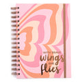 160Sht/320Pg Brave Wings Butterfly Hot Stamp Chunky Spiral Journal, 8.5"X6.25"