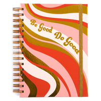 160Sht/320Pg Be Good Wave Hot Stamp Chunky Spiral Journal, 8.5"X6.25"