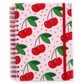 160Sht/320Pg Cherries For You Hot Stamp Chunky Spiral Journal, 8.5"X6.25"