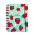 160Sht/320Pg Strawberry Sweet Hot Stamp Chunky Spiral Journal W/2 Sticker Sheets, 8.5"X6.25"