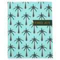 120 Sheet/240Page Embossed Hard Cover Journal W/Hot Stamp, Palm Tree, 8"Wx10"L