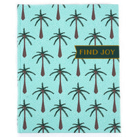 120 Sheet/240Page Embossed Hard Cover Journal W/Hot Stamp, Palm Tree, 8"Wx10"L