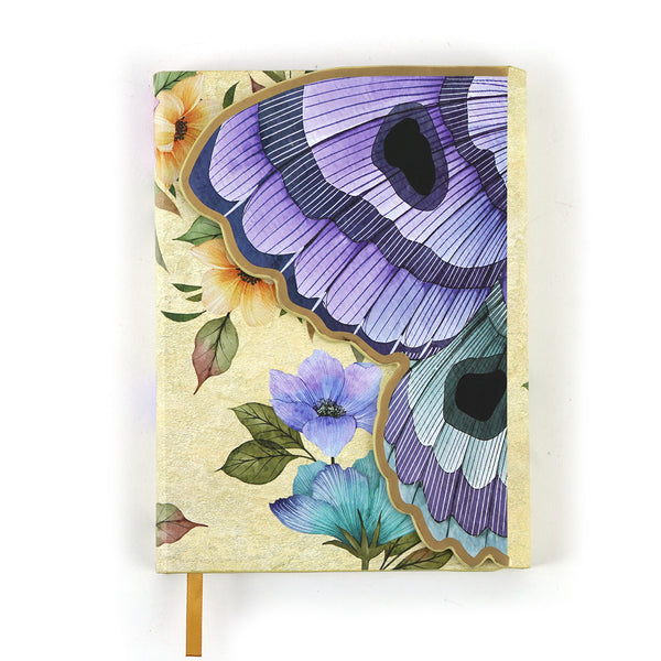 128 Sheet/256Pages Die Cut Journal With Hs And Magnetic Closure, Butterfly Lovely, 6"Wx8"L