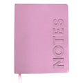 160 Sheet 80Gsm Pu Journal, Embroidered Layer Pu, "Notes"/Pink, Pms 671, 6"W X 8"L