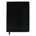 160 Sheet 80Gsm Pu Journal, Embroidered Layer Pu, "Notes"/Black,  6"W X 8"L