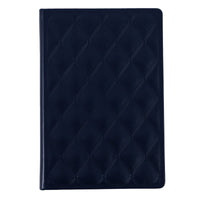 128 Sheet Front Quilted Pu Journal, Navy, 5.625"W X 8.375"L