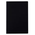 160Sht Pu Debossed Journal With Specialty Ribbon Bookmark, Black 'Notes', 5.625"W X 8.3125"L