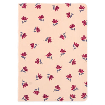 140Sht Perfect Bound Notebook W/Embossed Cover & Hot Stamp, Ditsy Rose, 7"X10"