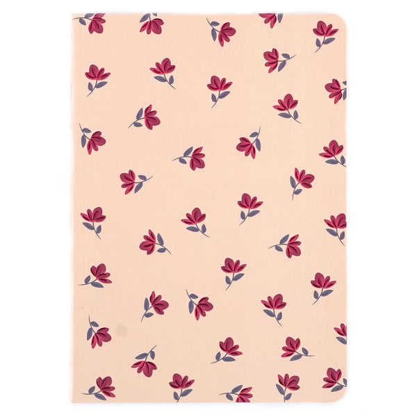 140Sht Perfect Bound Notebook W/Embossed Cover & Hot Stamp, Ditsy Rose, 7"X10"