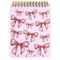 100 Sheet Diecut Top Spiral Journal, 2S Print, Pink Bow, 7"Wx9"L