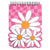 100 Sheet Diecut Top Spiral Journal, 2S Print, Daisy/Checker, 7"Wx9"L