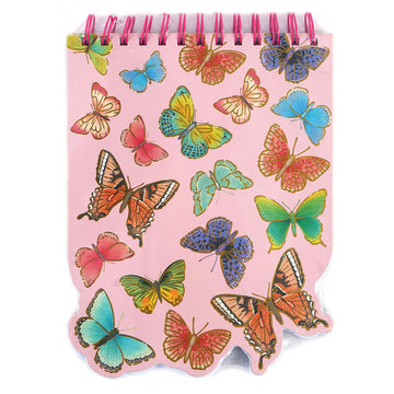 100 Sheet Diecut Top Spiral Journal, 2S Print, Butterfly, 7"W X 9"L