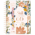 160Sht/320Pge Jumbo Spiral Chunky Journal W/Pen, Be Still God Muted Floral, 8.5" X 6.25"