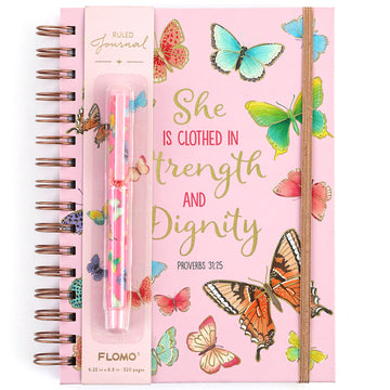 160Sht/320Pge Jumbo Spiral Chunky Journal W/Pen, 8.5" X 6.25"