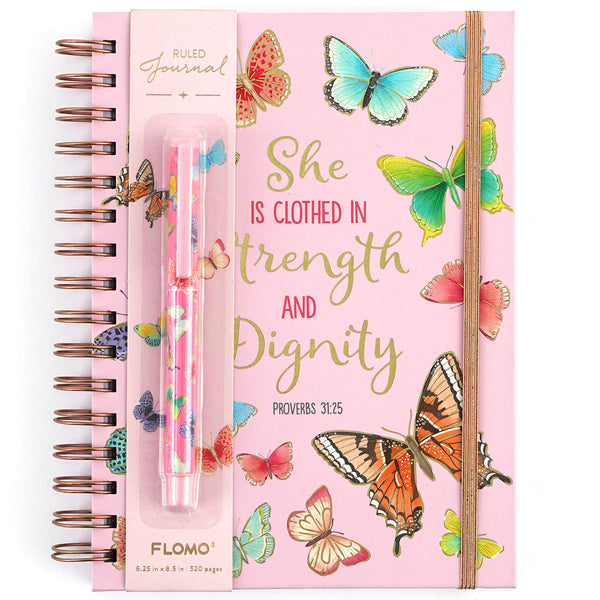 160Sht/320Pge Jumbo Spiral Chunky Journal W/Pen, 8.5" X 6.25"