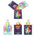 3Pk Large Birthday Spanish Fiesta Hot Stamp/Glitter Bags, 3 Assted Designs