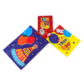 3Pk Multi Size M/L/E Birthday Big Day Printed Metallic/Hot Stamp/Glitter Gift Bags, 3 Designs