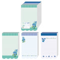 3Pk/240Sheet, 80 Sht Ea Legal Pads W/Die Cut Edge, Blue Floral, 5"W X 8"L