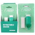 Retractable Eraser With Refill, Green